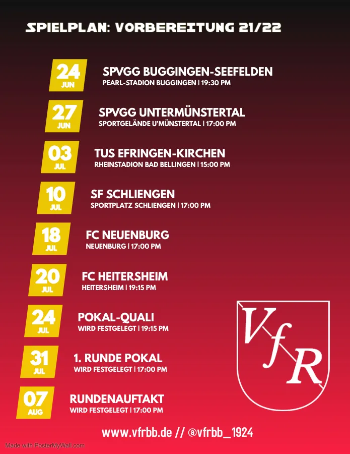 -Liste der Vorbereitungsspiele-